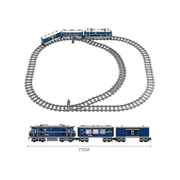 City Series Power Blue Cargo Train Building Blocks