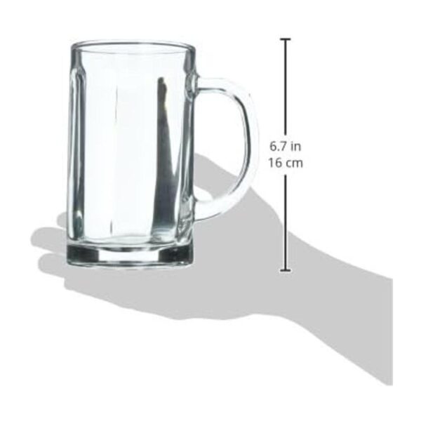 Circleware Tazas de cerveza de vidrio con asa juego de 4_4