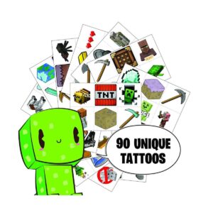 Citadel Black Pixel Mine Tatuajes temporales para_1