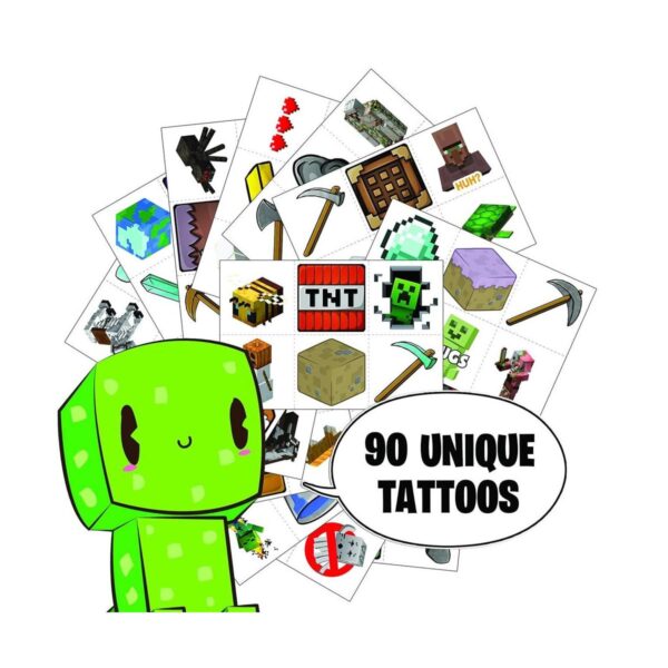 Citadel Black Pixel Mine Tatuajes temporales para_1