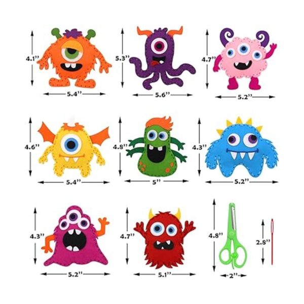 CiyvoLyeen Little Monsters Kit de manualidades de costura_4