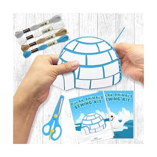 CiyvoLyeen Kit de costura de animales polares para niños_6