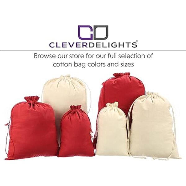 CleverDelights Bolsas de algodón 8 x 12 pulgadas_4