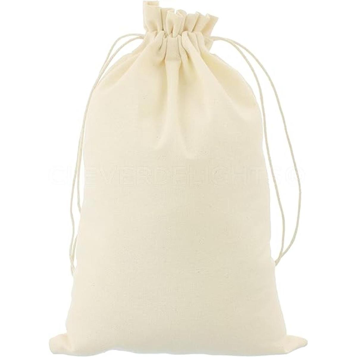 CleverDelights Bolsas de algodón 8 x 12 pulgadas