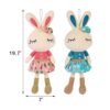 Cllayees Juego de 2 conejitos de peluche conejo de 18.3_2