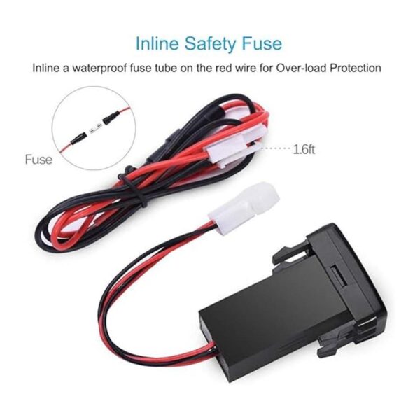 Cllena Enchufe de carga rápida 3.0 de doble puerto USB_2