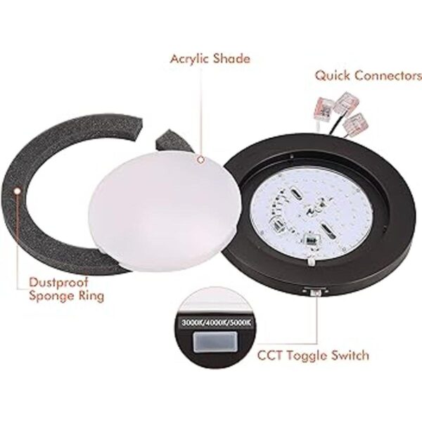 Cloudy Bay Lámpara de techo LED empotrada de 7.5 pulgadas