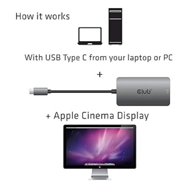 Club 3D CAC1510A Adaptador USB C a Dual Link DVID HDCP Off_4