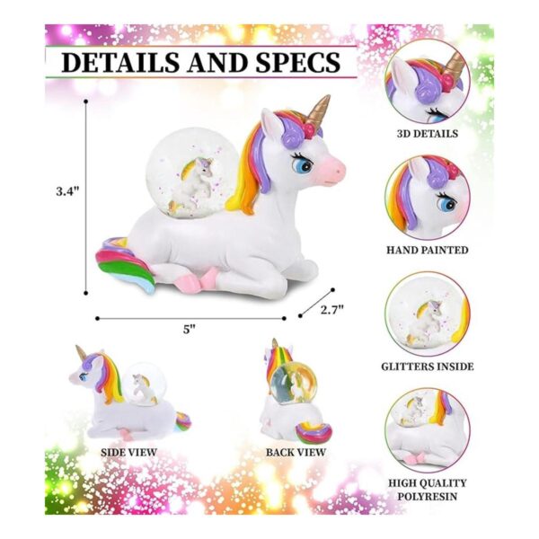 CoTa Global Globo de nieve de unicornio figura mágica de_2