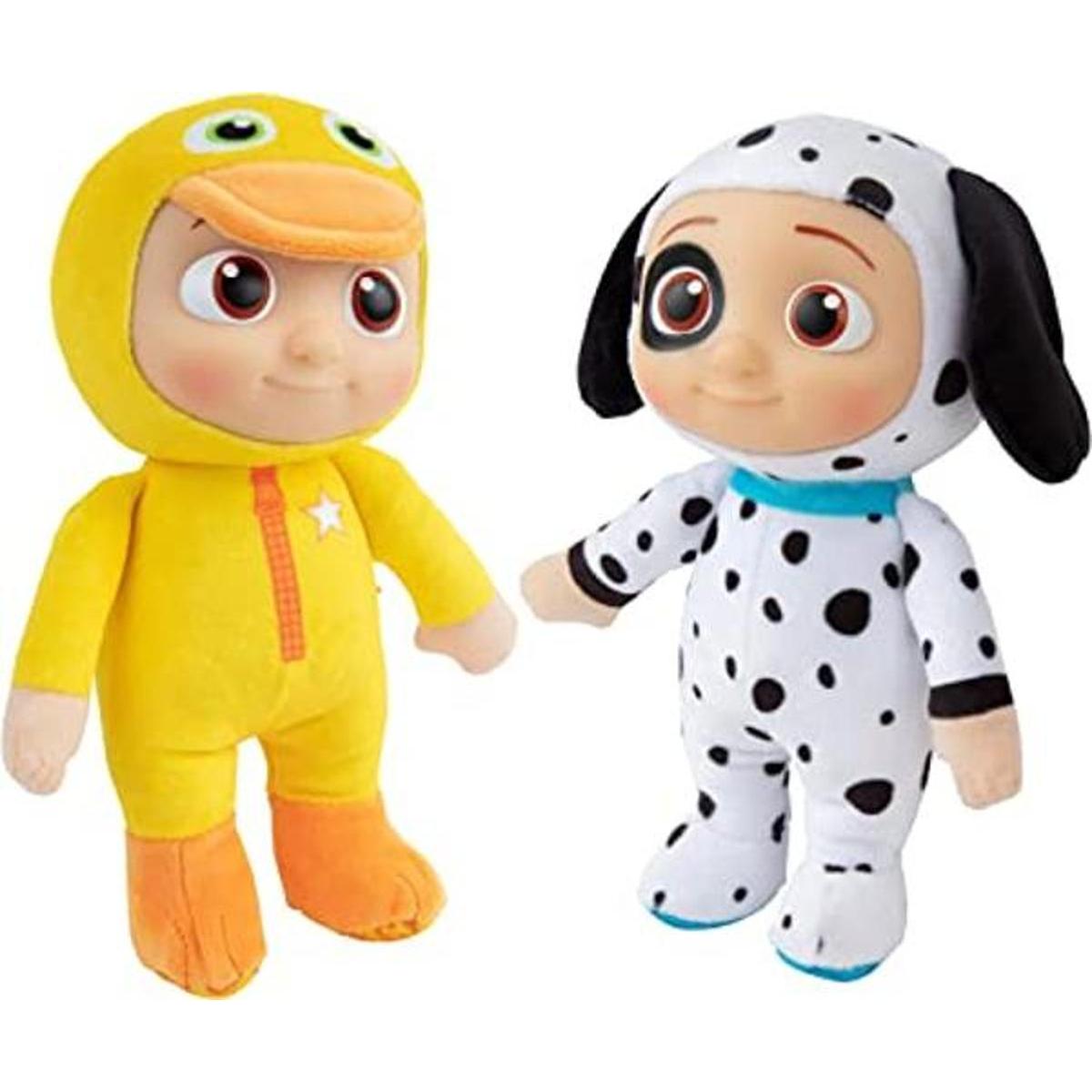 CoComelon Toys JJ Ducky Puppy Plush paquete de 2