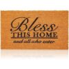 Coco Coir Bless This Home and All Who Enter Tapete para