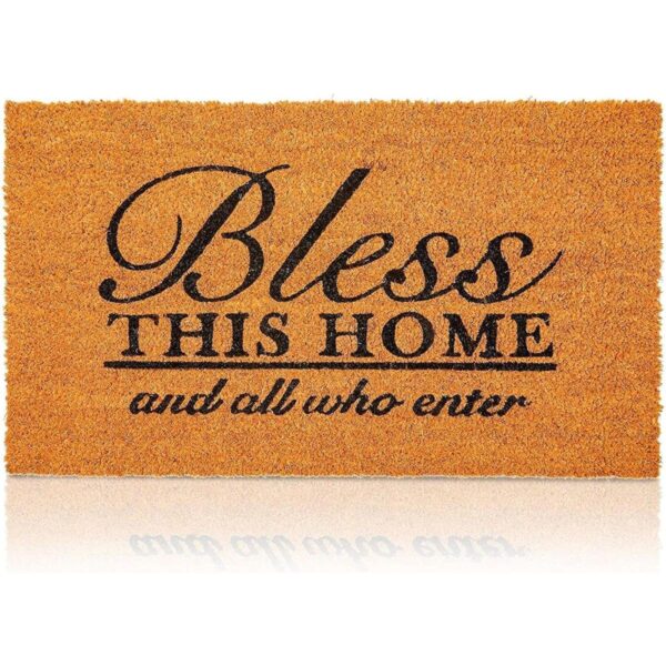 Coco Coir Bless This Home and All Who Enter Tapete para