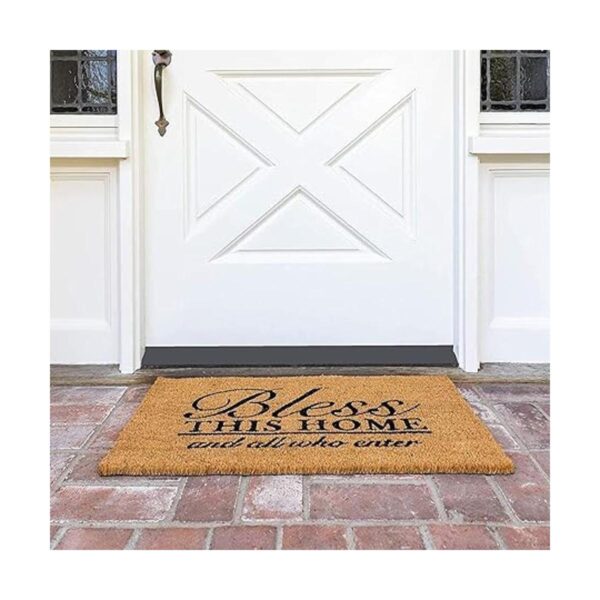 Coco Coir Bless This Home and All Who Enter Tapete para