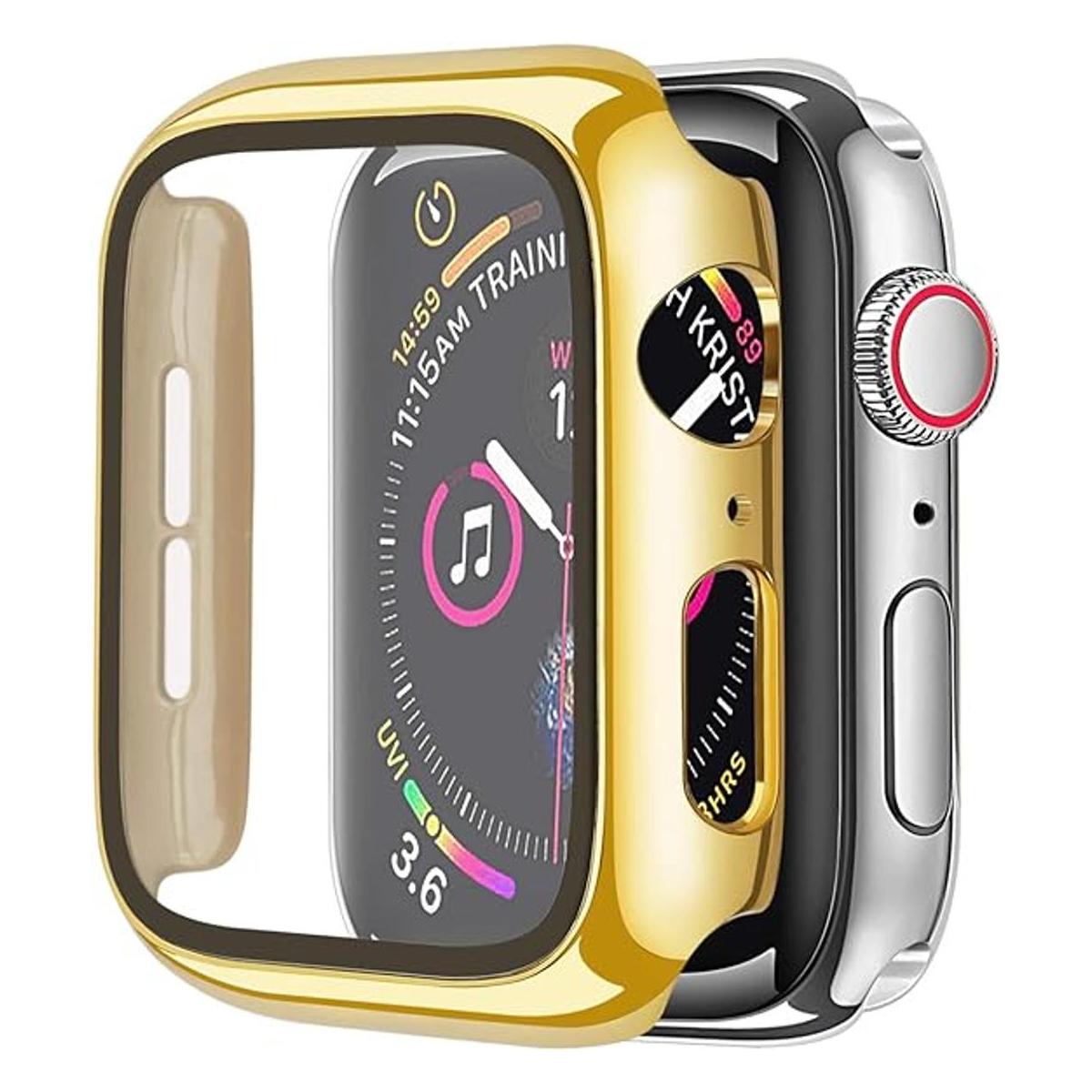 Cogift Funda rígida dorada compatible con Apple Watch