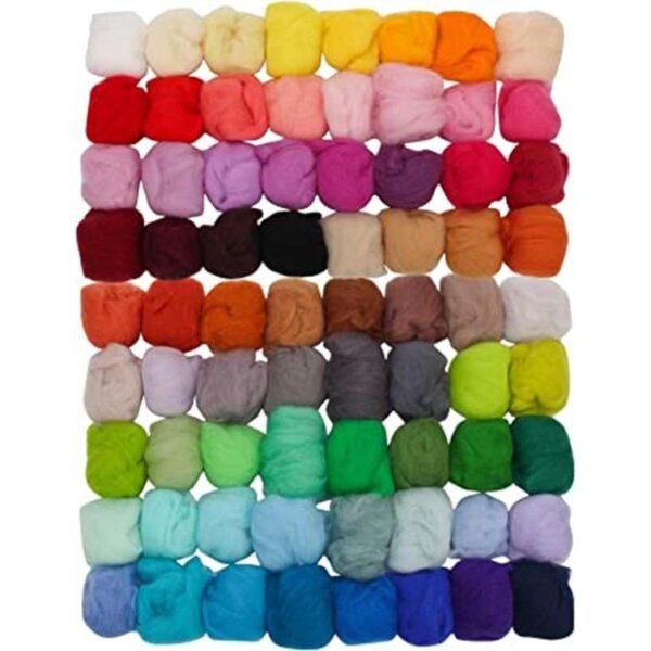 Coitak Hilo de lana de fibra de 72 colores para hilar_1