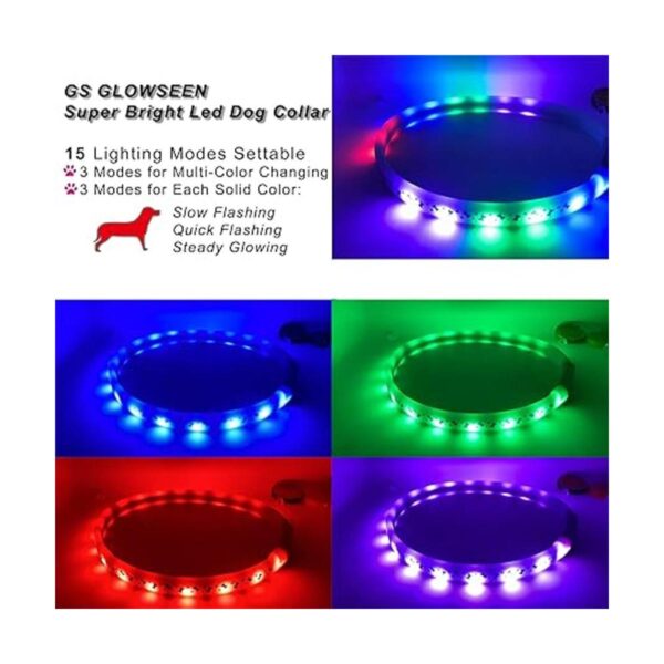 Collar LED para perro collares de perro con luces_2