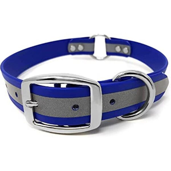 Collar de perro reflectante azul resistente Collar_1