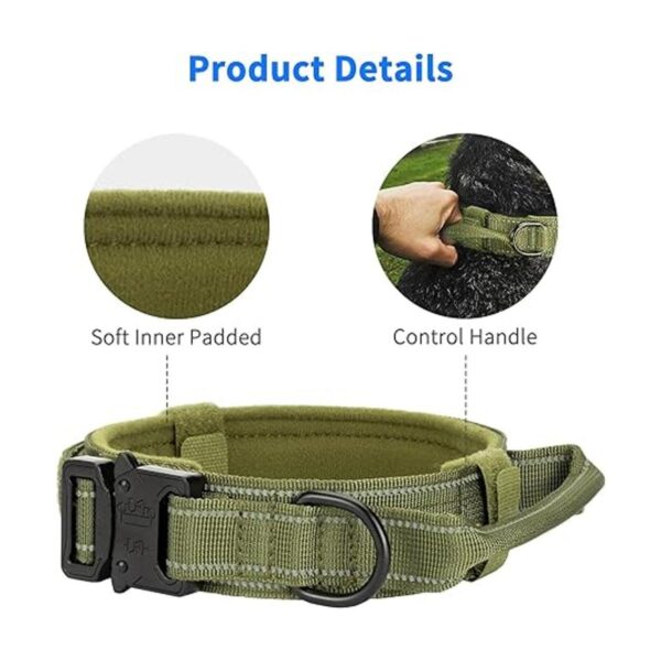 Collar táctico reflectante para perro ajustable para_5