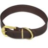 Collares clásicos para mascotas collar de cuero ajustable_1