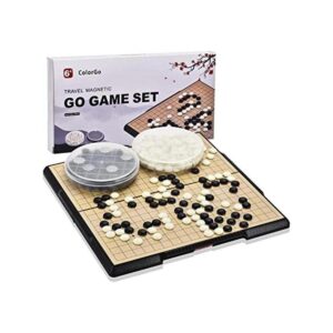 ColorGo Juego de mesa de 19 x 19 Go con tabla de viaje_1