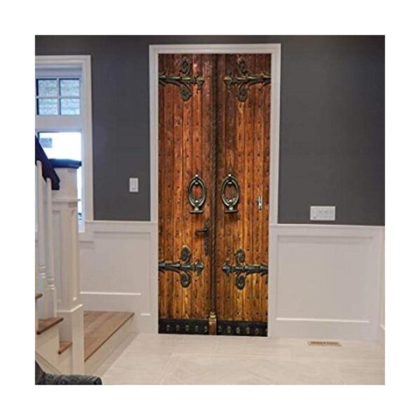 ColorSpring Calcomanías 3D clásicas de madera para puerta_1