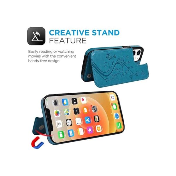 Compatible con iPhone 12 Mini 5G funda cartera funda con_3