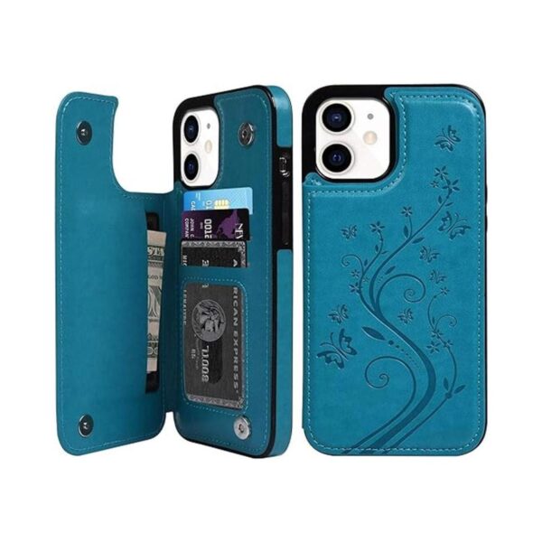 Compatible con iPhone 12 Mini 5G funda cartera funda con_1