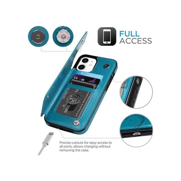 Compatible con iPhone 12 Mini 5G funda cartera funda con_4