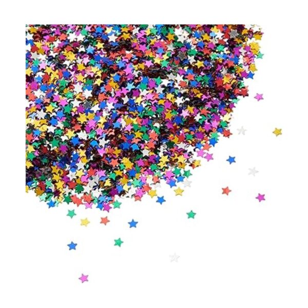 Confeti de estrella arcoíris de 7 onzas para mesa papel
