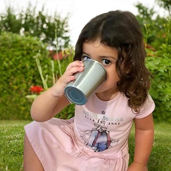 Conjunto de tazas para niños de acero inoxidable de 8_5
