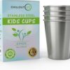 Conjunto de tazas para niños de acero inoxidable de 8_1