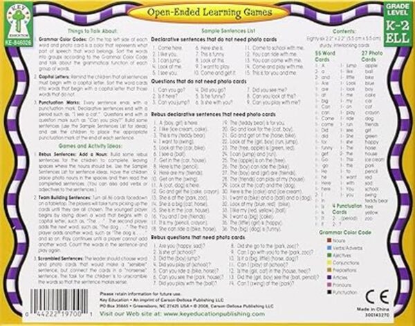 Construcción de oraciones de Key Education_2
