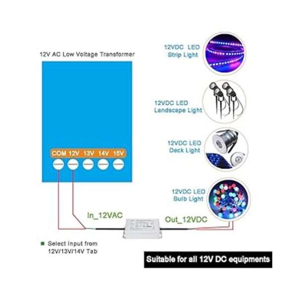 Convertidor de 12 V CA a 12 V CC 12 voltios CA a 12_2