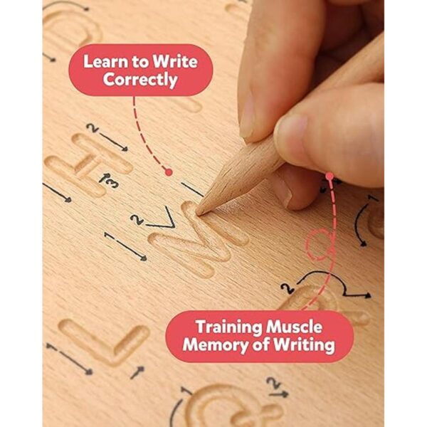 Coogam Tablero de madera para practicar las letras_3