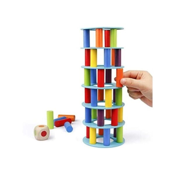 Coogam Juego de apilamiento de torre de madera bloques de_1