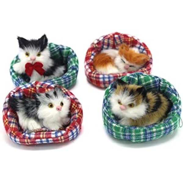 Coolayoung 4 piezas de juguete de muñeca de gato durmiendo_1