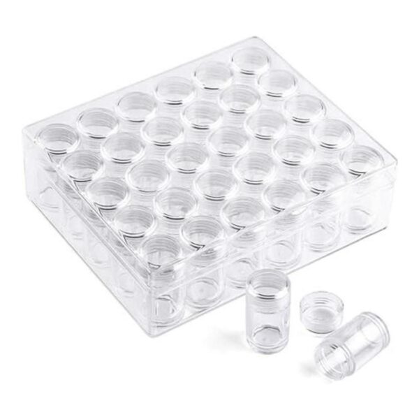 Coopay Juego de cajas de plástico con 30 tarros de