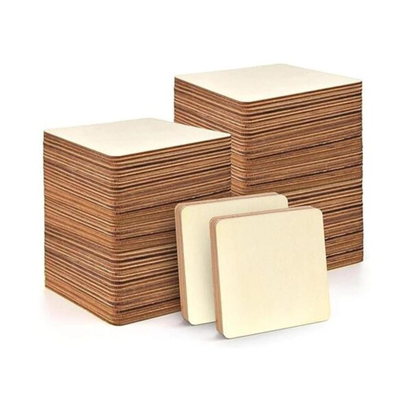 Coopay 60 cuadrados de madera sin terminar de 4 pulgadas