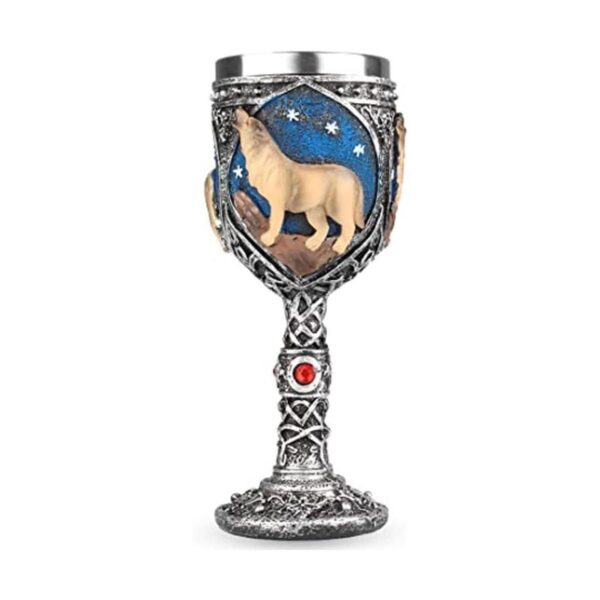 Copa de vino de acero inoxidable resina 3D cáliz de vino