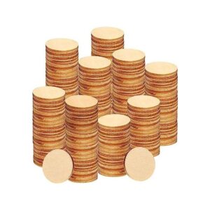 Coopay 600 piezas circulares de madera sin acabar
