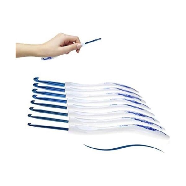 Coopay 8 agujas de ganchillo diseño ergonómico de