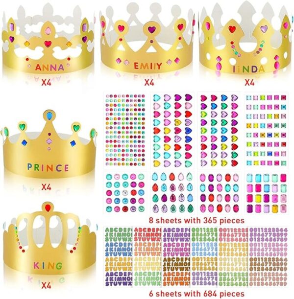 Coronas de papel corona de princesa y príncipe para_2