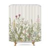 Cortina de ducha con flores y flores silvestres 71.7 x