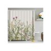 Cortina de ducha con flores y flores silvestres 71.7 x
