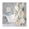 Cortina de ducha de flores tropicales para baño juego de