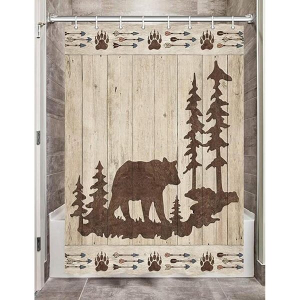 Cortinas de ducha de oso RV para baño juego de cortinas_1