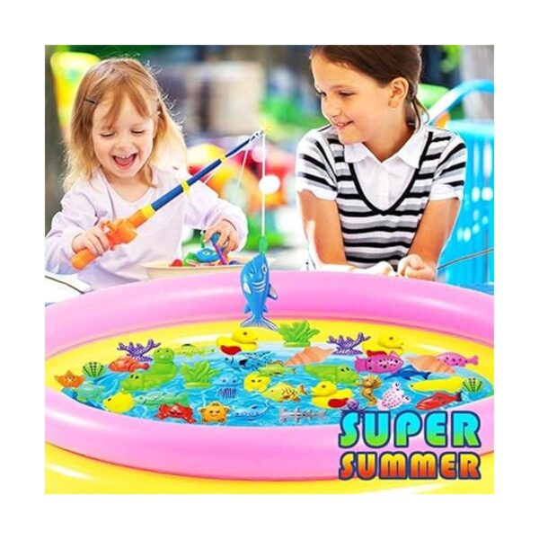 CozyBomB Juego de juguetes magnéticos de pesca para niños_2