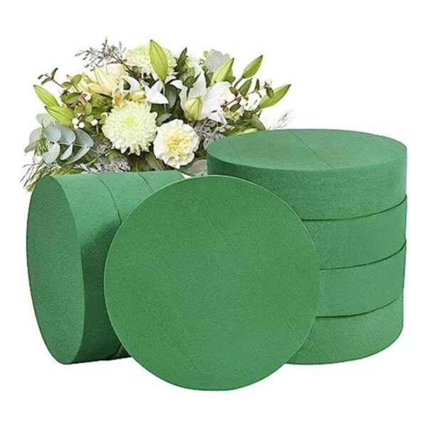Crafare Juego de 8 ladrillos redondos de espuma floral_1