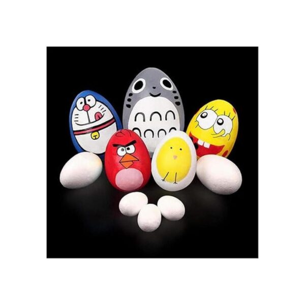 Crafjie Huevos de espuma de poliestireno de 3.1 in para