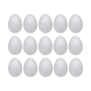 Crafjie Huevos de espuma de poliestireno de 3.1 in para